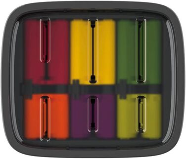 Набір ножів Joseph Joseph Lockblock з дитячою безпекою (6 ножів), нержавіюча сталь, 14 x 14 x 36 см, темно-сірий