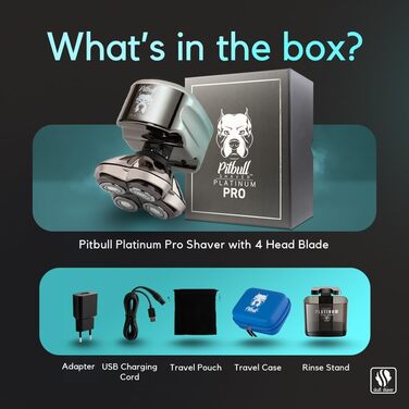 Електричний чоловічий бритва Pitbull Platinum Pro – для мокрого та сухого гоління, преміум-якість