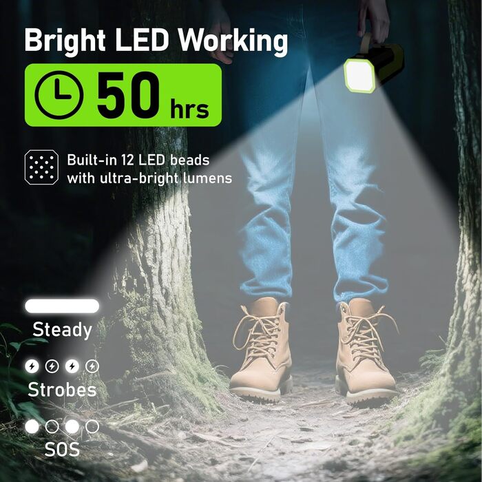 Портативний акумулятор PowerBank 70000mAh 100W з USB-C, зелений: для iPhone, iPad, Samsung та планшетів