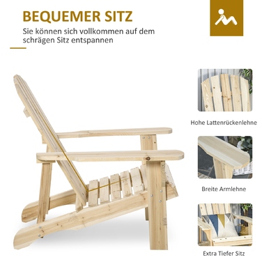 Крісло Едіро́к, стійке до погодних умов, дерев'яне, для саду та вулиці, з високою спинкою та підлокітниками