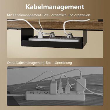 Регульований стіл, 180x80 см, електричний стоячий стіл з двома моторами, сенсорна панель, USB-A, кабелеуправління, стільниця 25 мм, ергономічний офісний стіл, білий (180 x 80 см, коричневий)