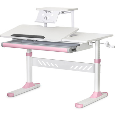 Дитячий стіл Evo-кids TH-310 з полицею S30 Pink (арт.TH-310 W/PN + BD-S30 PN)