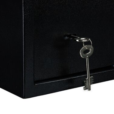 Relaxdays Чорний настінний сейф на ключ