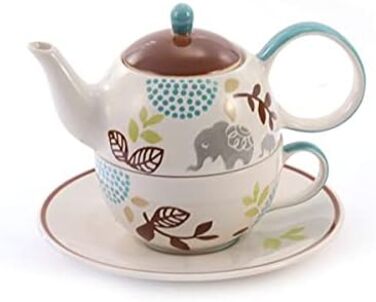 Чай для одного набору Ole Keramik, 4 шт. Глечик 0.4 л, Чашка 0.2 л, 2 шт.