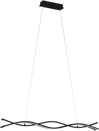 Світлодіодний підвісний світильник EGLO Lasana 3, підвісний світильник з 3 полум'ям, підвісний світильник зі сталі та пластику, підвісний світильник у чорному, білому кольорі, підвісний світильник для вітальні, теплий білий