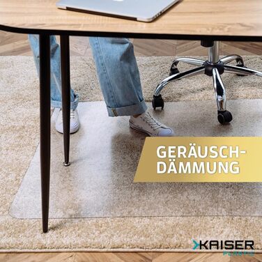 Килимок для стільця Kaiser Plastic з полікарбонату, Made in Germany, для килимового покриття, 90 x 120 см, прозорий, класичний