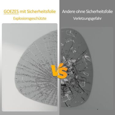 Дзеркало для ванної кімнати Spiegel Schwarz 40x60 см з металевим каркасом | Прямокутне настінне дзеркало для ванної, вітальні, спальні, гостьової кімнати