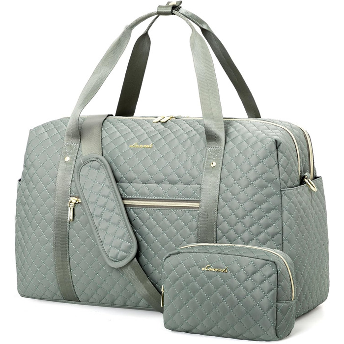 Спортивна сумка LOVEVOOK для жінок з відділенням для ноутбука, 35L, сіро-зелений колір