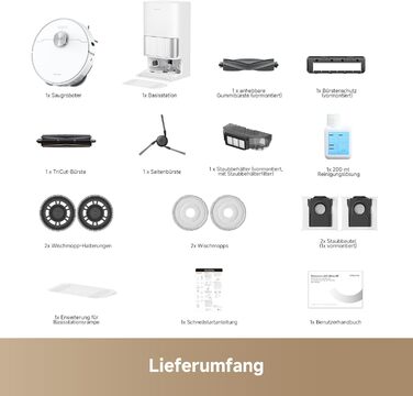 Робот-пилосос Dreame L10s Ultra Gen 2 з функцією миття, технологія RoboSwing™, потужність 10000 Pa, режим для тварин, автоматична станція, глибоке очищення килимів