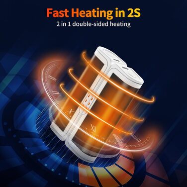 Електричні грілки для рук 2 шт. - USB, багаторазові, 3 режими нагріву, для дітей та жінок (чорний+білий)