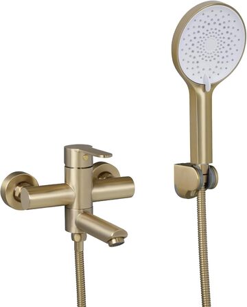 Набір змішувач для ванни PHASAT з душовою лійкою, чорний, настінний монтаж, PTBB13E