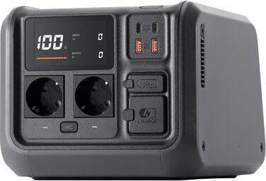 Портативна електростанція DJI Power 500: сонячний генератор 1000W, LiFePO4 512Wh, 4-in-1 зарядка, 23dB, для кемпінгу та резервного живлення