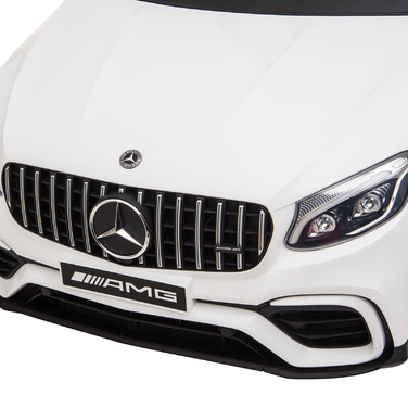 Дитячий електромобіль HOMCOM Mercedes-Benz AMG GLC63S COUPE, ліцензована модель, 12V, з пультом дистанційного керування, ременем безпеки, 2 x 35W двигуни, MP337-60, білий, розміри: 115 x 70 x 55 см. (Для дітей віком 6-12 років)