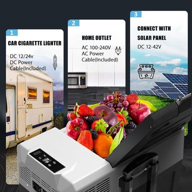 Автомобільний холодильник Alpicool CX50 50л компресорний, портативний, з USB, колесами та телескопічною ручкою для авто, кемпінгу, вантажівок, човнів