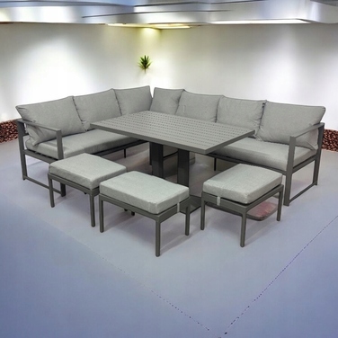 Комплект садових меблів sOTEGRANDE з металу, сірий, 5 предметів, MTG Trade Group