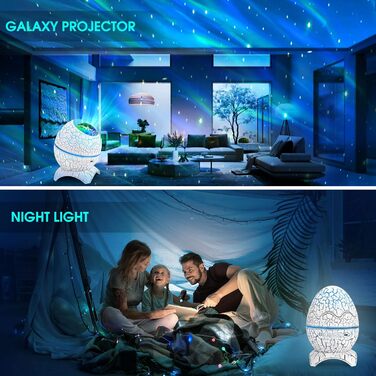 Проєктор зоряного неба LED Sternenhimmel з Bluetooth, нічник-планетарій з пультом, ефекти північного сяйва, білий шум, для дітей та дорослих