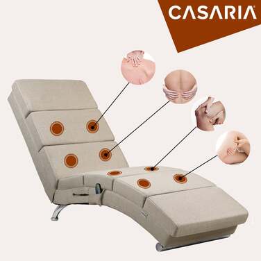 Шезлонг London Sand Relaxation з функцією масажу та підігріву