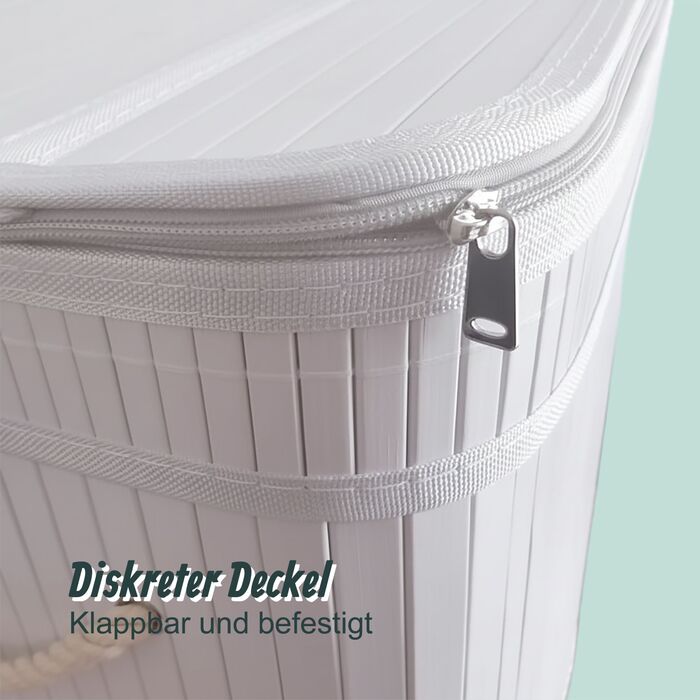 Кошик для білизни Relaxdays з бамбука з 2 відділеннями