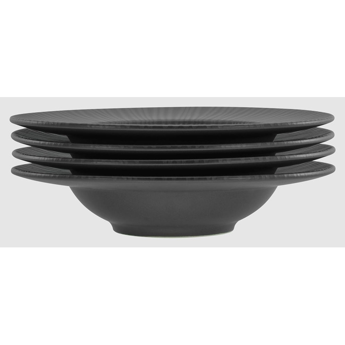 Набір посуду серії Vesuvio Black 4шт Набір тарілок з керамограніту 21820