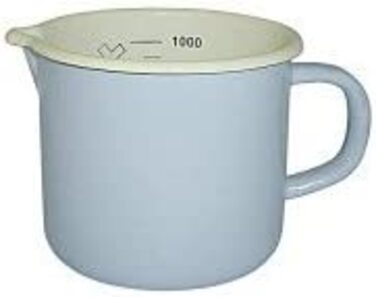 Молочник Karl Krüger Sylt 1 л, емаль, блакитний, 12 x 16 x 30 см