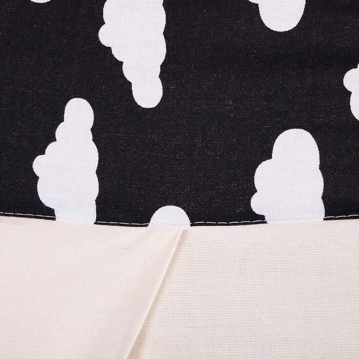 Дитячий намет-типі SPRINGOS, чорний з хмаринками, 160x120x100 см, з килимком та подушкою