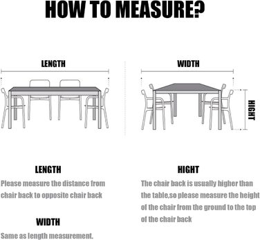 Водостійкий чохол для садово-патіо меблів 600D Oxford, захист від пилу, сонця та вітру (242x162x100cm, 160x100x75cm)