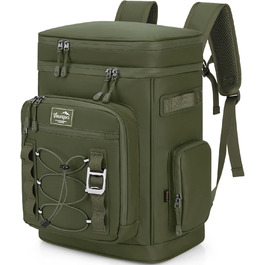 Рюкзак-холодильник 30L, водовідштовхуючий, для пікніка, відпочинку на природі, пляжу, кемпінгу (зелений)