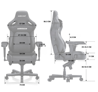 Крісло ігрове Anda Seat Kaiser 4 Grey Fabric Size XL