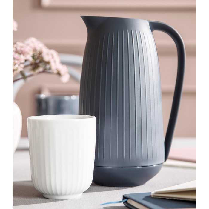 Термос Kähler Isolierkanne 1.0 л Hammershøi для чаю та кави, білий (1л, сірий)