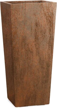 Планцверк® Вазон для рослин з фібергласу конічної форми Rost 70x33x33см - морозостійкий, преміум-якість, з ефектом лотоса