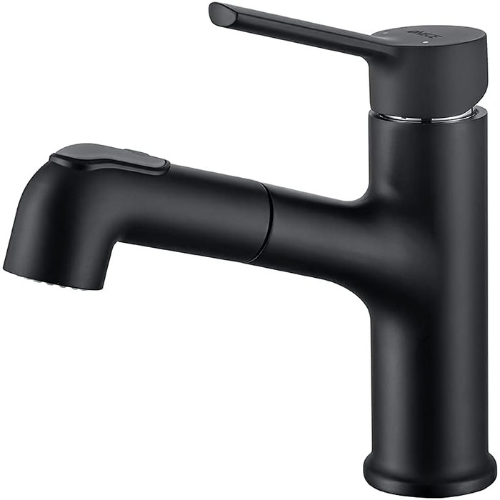 ONECE Змішувач для ванної кімнати з висувною лійкою та душем, чорний (2 режими струменя)