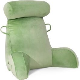 Крісло-подушка для читання Mingfuxin для ліжка, дивану, підлоги. З підголовником та підтримкою спини. Зелене