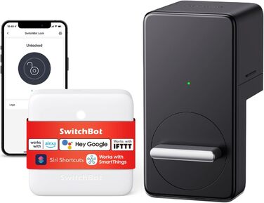 Розумний замок SwitchBot Wi-Fi дверний замок без ключа, поміщається за лічені хвилини, чудово підходить для Airbnbs та оренди житла для відпочинку