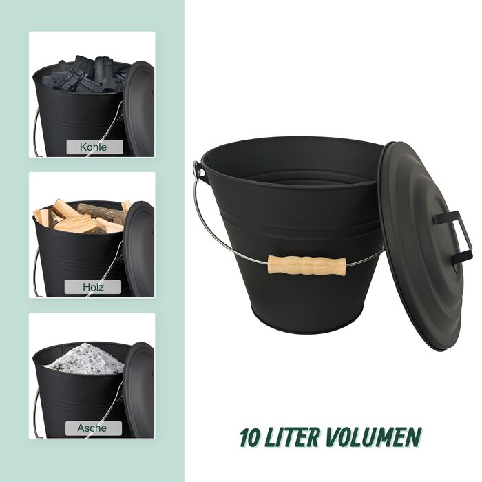 Відро для сміття Relaxdays з мітлою та совкою