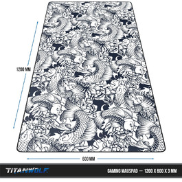 Килимок для миші Titanwolf 1200x600 мм з картою світу XXXL - великий, для геймінгу, покращує точність та швидкість, сумісний з Logitech