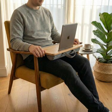 Підставка для ноутбука PEPE Mobility з подушкою, підставка для колін, бамбукова підставка для ноутбука та планшета, до 17 дюймів