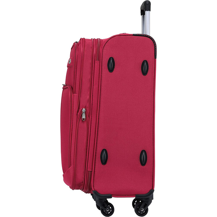 Набір валіз Beibye з тканини, з передніми кишенями, верхнім отвором та еластичною вставкою (Вишневий)