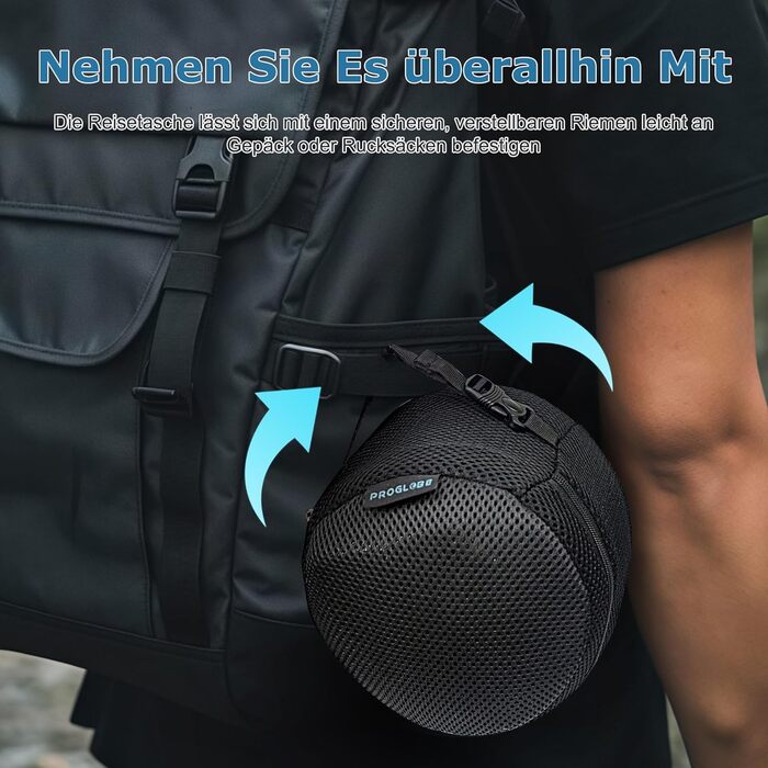 Подушка для шиї Proglobe, 100% Memory Foam, ортопедична, для подорожей (літак, авто, поїзд), з маскою для сну, сітчаста сумка (рожева)