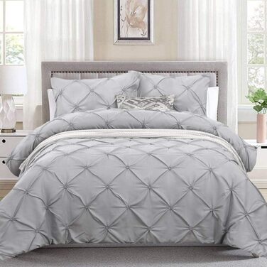 Комплект постільної білизни WONGS BEDDING 135x200 см, 2 шт. и, мікрофібра, блискавка, сірий