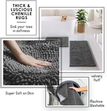 Набір аксесуарів для ванної кімнати Clara Clark Bad-Set Hunter Green (6 предметів) – зелений, повний комплект + килимок для ванної