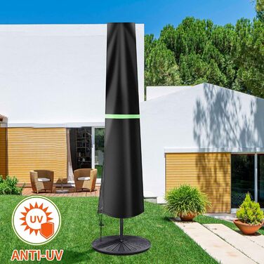 Чохол для парасольки GEMITTO, водонепроникний, для парасольки типу Ampelschirm, 280x30x81/46cm, захист від сонця та вітру, для парасольки 2-4м