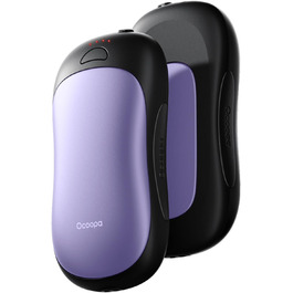 Електричні грілки для рук OCOOPA 2 шт. 10000mAh, Powerbank USB, багаторазові, 4 режими нагріву, до 58°C, подарунок для чоловіків, для гольфу, полювання та кемпінгу, UT3 PRO (Чорний_ фіолетовий)