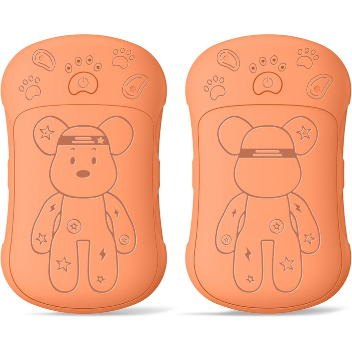 Електричні грілки для рук 2 шт. 6000 mAh, перезаряджувані, для кемпінгу, на вулицю, подарунок для чоловіків, жінок, дітей (Помаранчевий)