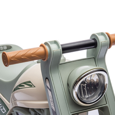 Дитячий каталок-ровер, дизайн мотоцикла, з музикою та мильними бульбашками, для дітей 2-5 років, кремово-білий