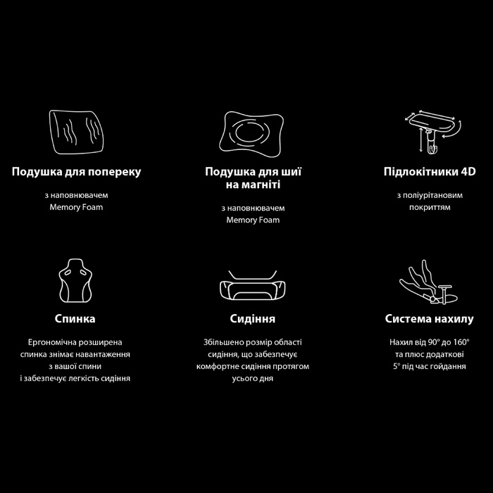 Крісло ігрове Anda Seat Phantom 3 Pro Fabric Dark Gray Size L