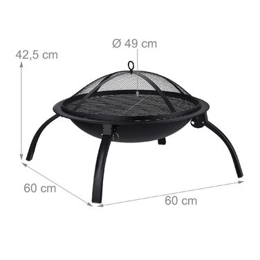 Вогнище Relaxdays XL з аксесуарами для гриля