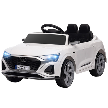 Електромобіль для дітей AIYAPLAY, Audi Q8, 12V, швидкість 3-5 км/год, пульт дистанційного керування, фари, музика, білий