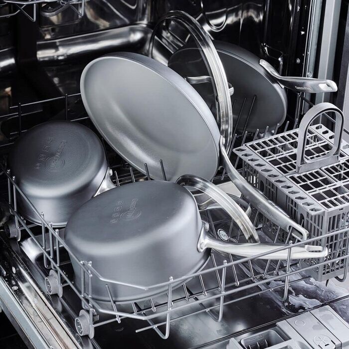 Сковорода GreenPan Chatham з антипригарним покриттям Hartelox, 20.3 см, без PFAS, для посудомийної машини, жаростійка, сіра