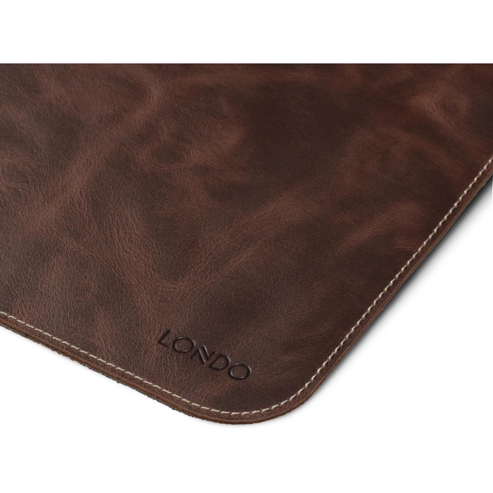 Килимок для миші Londo Echtleder з натуральної шкіри, великий, з антиковзною основою, коричневий