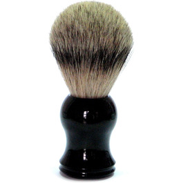 Щітка для гоління Golddachs, 100-відсоткове вищипане волосся, чорна пластикова ручка